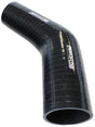 Aeroflow Gloss Black 45° Silicone Reducer / Expander Hose 3-1/2" (90mm) to 3-1/4" (82mm) I.D (AF9202-350-325) AF9202-350-325