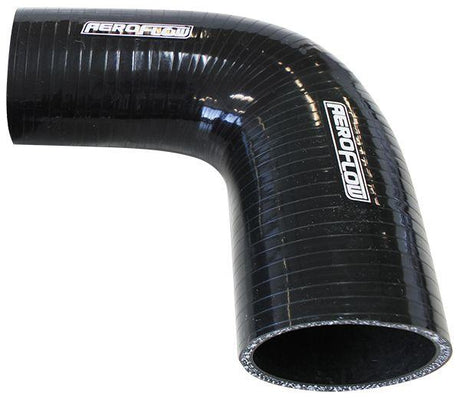 Aeroflow Gloss Black 90° Silicone Reducer / Expander Hose 2-3/4" (70mm) to 2-1/4" (57mm) I.D (AF9203-275-225) AF9203-275-225