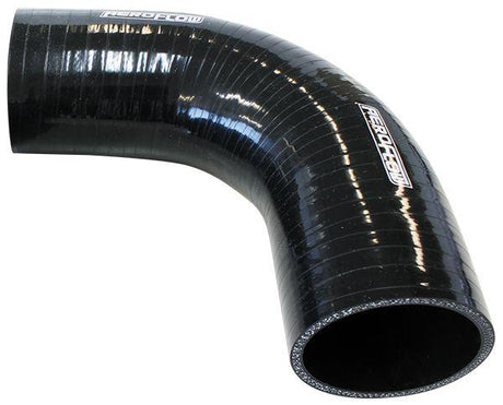 Aeroflow Gloss Black 90° Silicone Elbow Hose 3" (76mm) I.D (AF9203-300) AF9203-300
