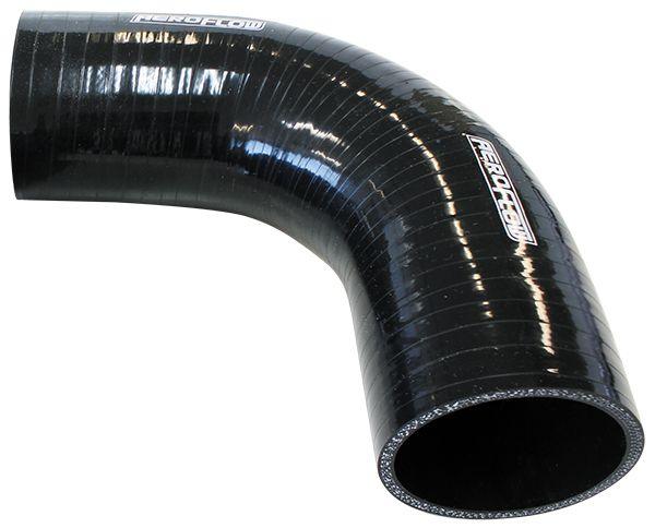 Aeroflow Gloss Black 90° Silicone Elbow Hose 4" (102mm) I.D (AF9203-400) AF9203-400