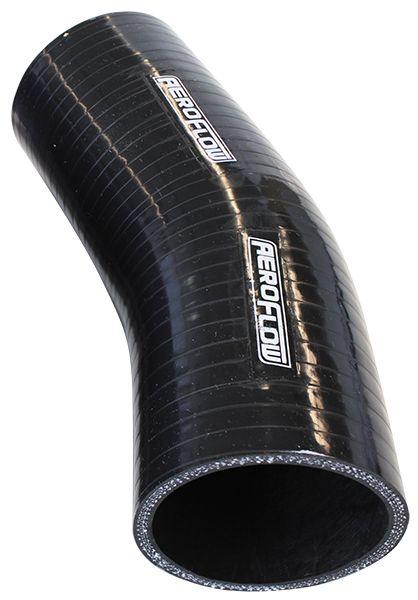 Aeroflow Gloss Black 23° Silicone Elbow Hose 4" (102mm) I.D (AF9207-400)