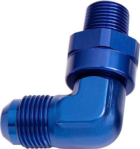 Aeroflow 90° NPT Swivel to Male AN Flare Adapter 3/8" to -6AN (AF922-06-06) AF922-06-06