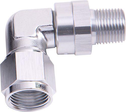 Aeroflow 90° Male NPT to Female AN Adapter 3/8" to -6AN (AF923-06-06S)