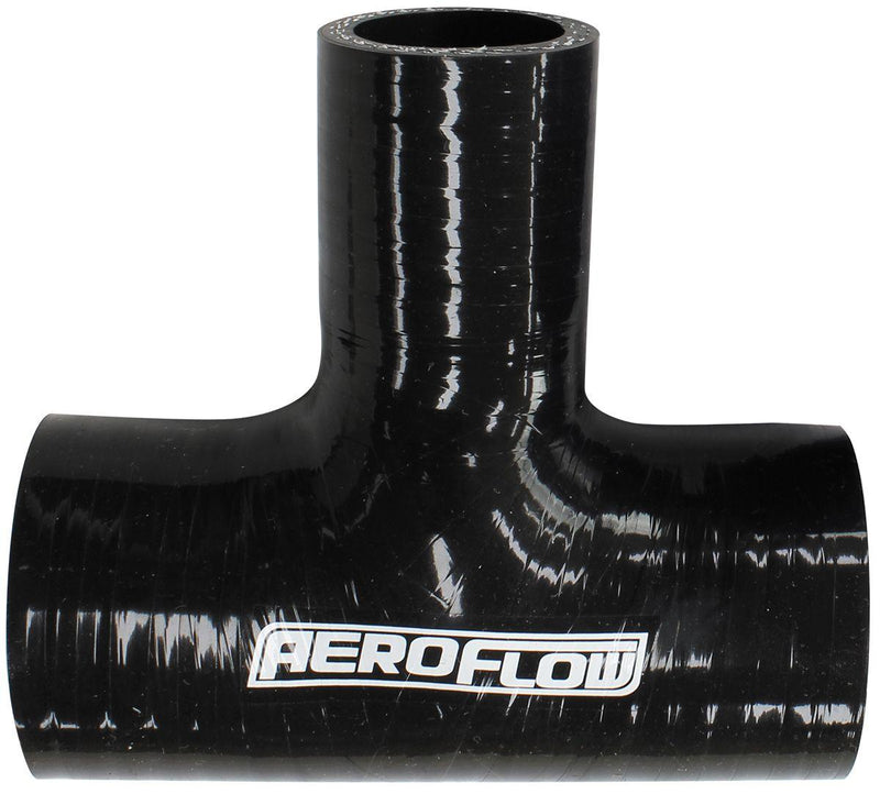 Aeroflow Gloss Black Silicone Tee Hose 1-1/2" (38mm) Run I.D to 1" (25mm) Side I.D (AF9244-150-100) AF9244-150-100