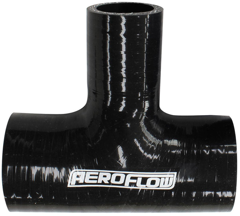 Aeroflow Gloss Black Silicone Tee Hose 1-1/2" (38mm) Run I.D to 1" (25mm) Side I.D (AF9244-150-100)