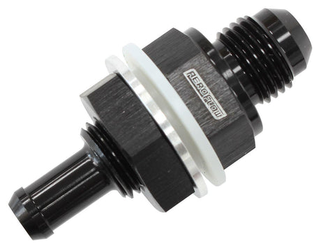 Aeroflow Fuel Cell Bulkhead Fitting -8AN to 1/2" Barb (AF927-08-08BLK) AF927-08-08BLK