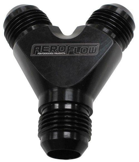 Aeroflow Billet Y-Block (AF930-08-08BLK) AF930-08-08BLK