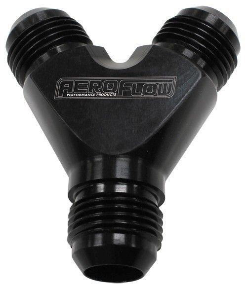 Aeroflow Billet Y-Block (AF930-12-12BLK) AF930-12-12BLK