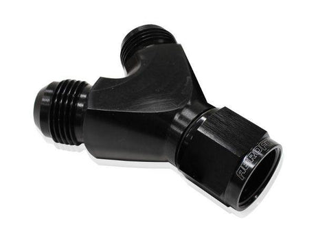 Aeroflow Billet Y-Block with Female Flare (AF931-08-06BLK) AF931-08-06BLK