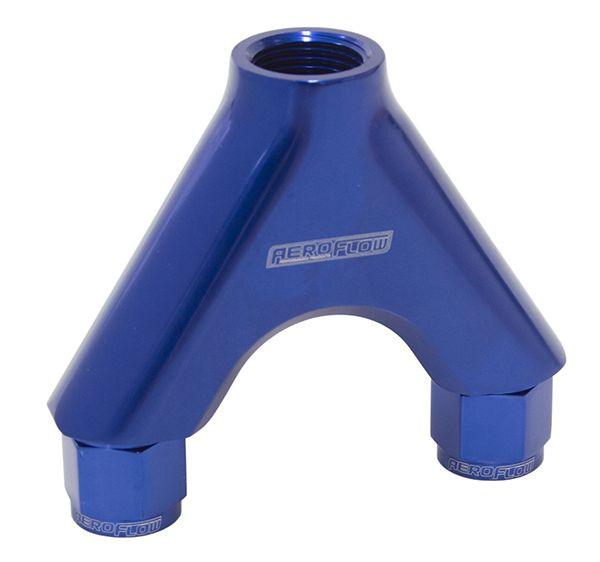 Aeroflow Billet Y-Block with Female Flare (AF939-08-10) AF939-08-10