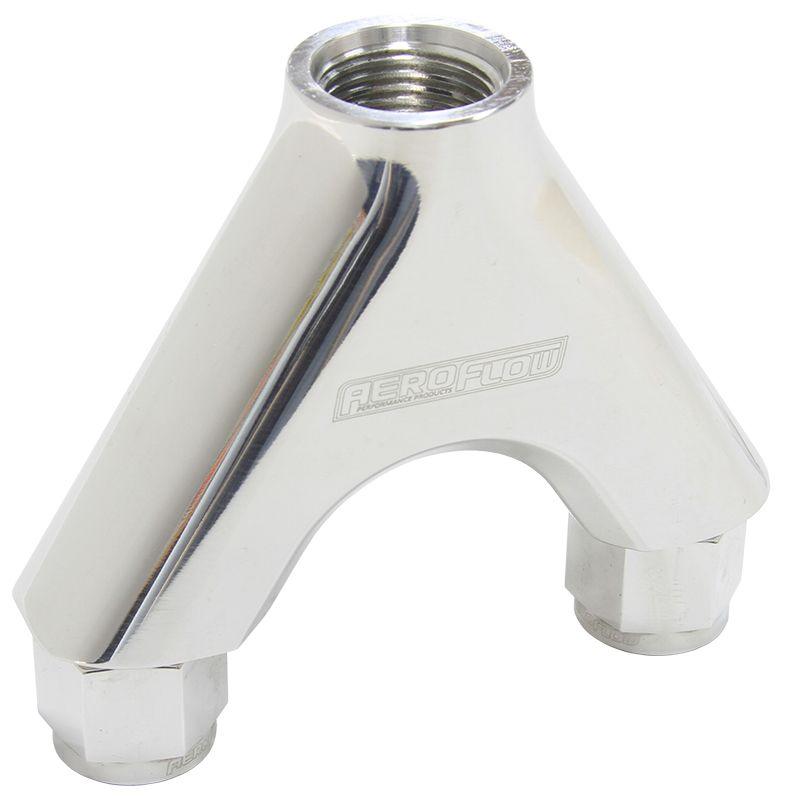 Aeroflow Billet Y-Block with Female Flare (AF939-08-10P) AF939-08-10P