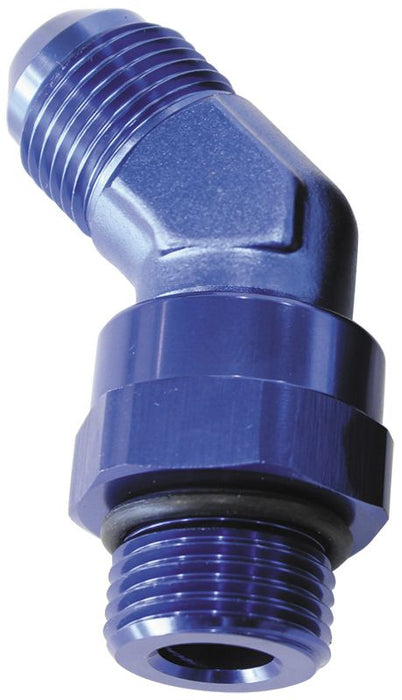 Aeroflow 45° ORB Swivel to Male Flare Adapter -8 to -6 (AF945-06-08)