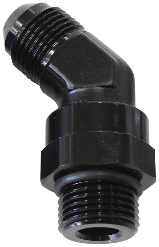 Aeroflow 45° ORB Swivel to Male Flare Adapter -10 to -8 - Automotive - Fast Lane Spares