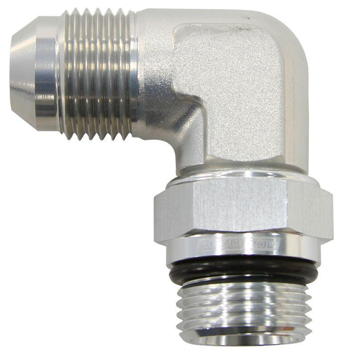 Aeroflow 90° ORB Swivel to Male Flare Adapter -6AN to -6AN (AF949-06S)