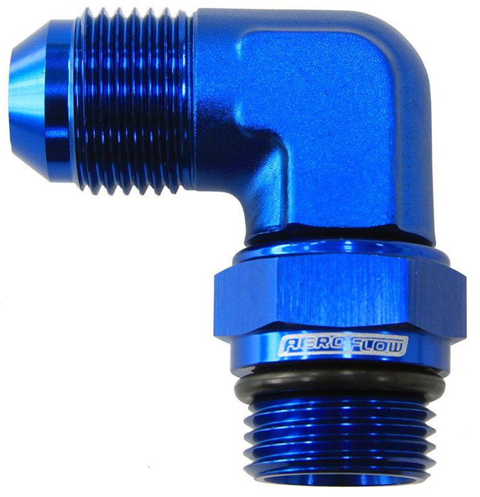 Aeroflow 90° ORB Swivel to Male Flare Adapter -6AN to -6AN (AF949-06)