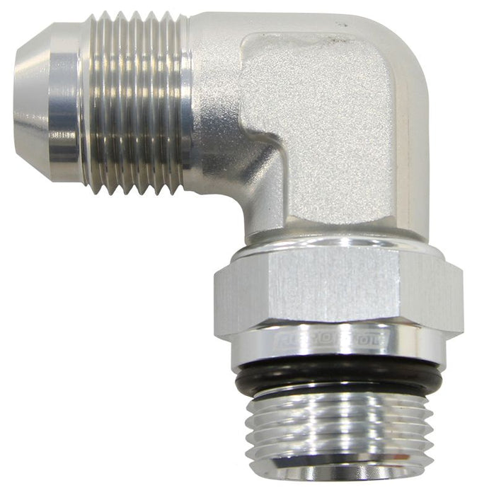 Aeroflow 90° ORB Swivel to Male Flare Adapter -10AN to -10AN (AF949-10S)