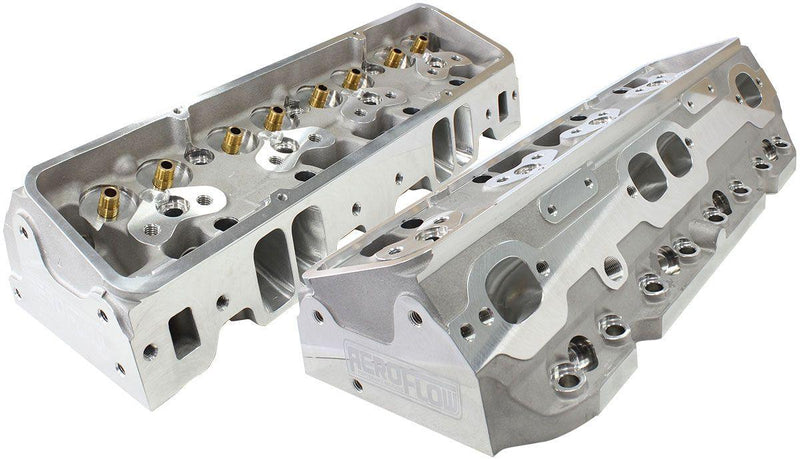 Aeroflow Bare Small Block Chev 327-350-400 213cc CNC Ported Aluminium Cylinder Heads with 68cc Chamber (Pair) (AF95-0401)