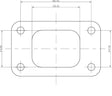 Aeroflow T3 Stainless Steel Turbine Inlet Flange (AF9551-0002) AF9551-0002