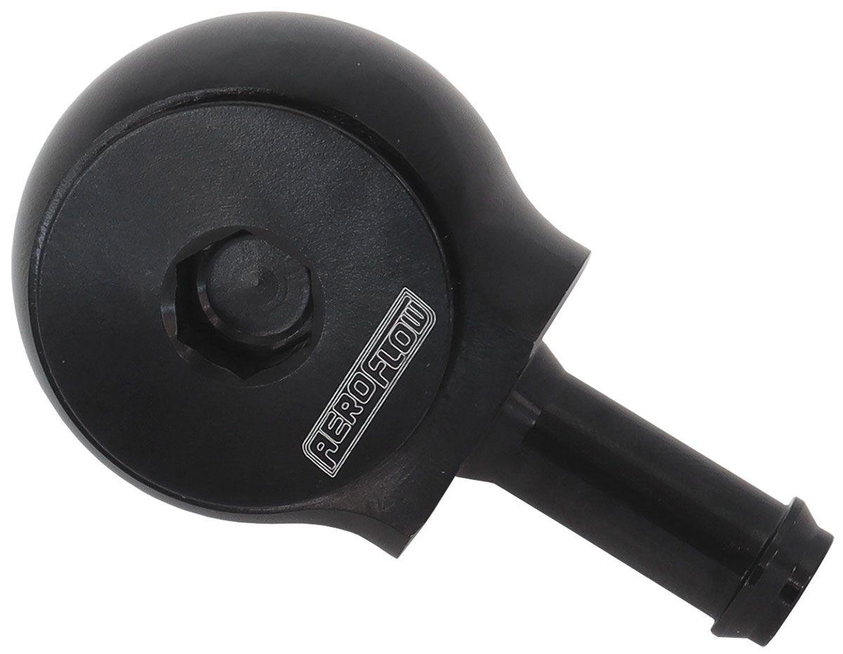 Aeroflow 90° Low Profile -10ORB to 5/16" Barb Black Finish (AF959-05-10BLK) AF959-05-10BLK