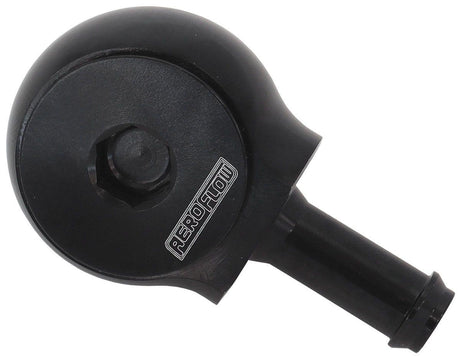 Aeroflow 90° Low Profile -10ORB to 1/2" Barb Black Finish (AF959-08-10BLK) AF959-08-10BLK