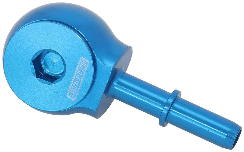 Aeroflow 90° Low Profile -8ORB to EFI Push On 5/16" Barb Blue Finish (AF969-05-08) AF969-05-08