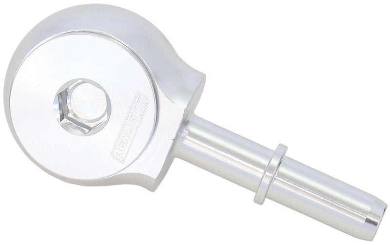 Aeroflow 90° Low Profile -10ORB to EFI Push On 5/16" Barb Silver Finish (AF969-05-10S) AF969-05-10S