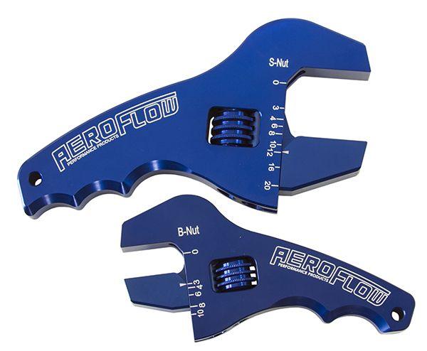 Aeroflow Adjustable Grip AN Wrench Kit, Blue (AF98-2039)