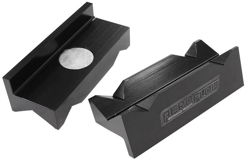 Aeroflow Billet Aluminium Magnetic Vice Jaws - Black (AF98-2041) AF98-2041