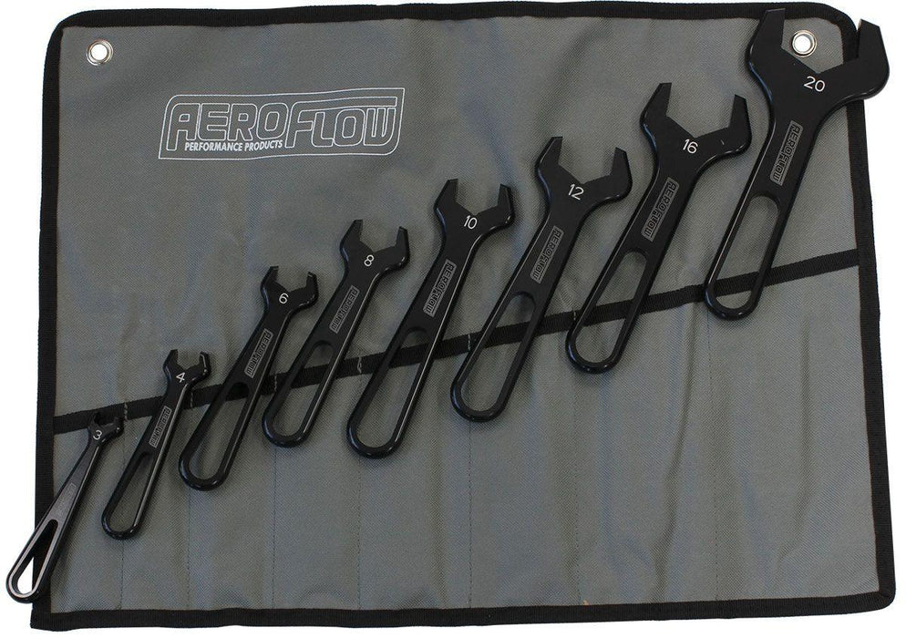Aeroflow 8-Piece Aluminium Pro Wrench Set -3AN to -20AN (AF98-2255)