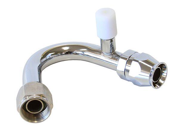 Aeroflow A/C 135° Fitting #8 with Charge Port (AFFCE-08135B) AFFCE-08135B