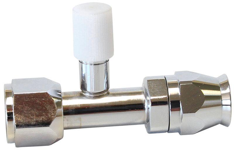 Aeroflow A/C Straight Fitting #8 with Charge Port (AFFCE-08B) AFFCE-08B