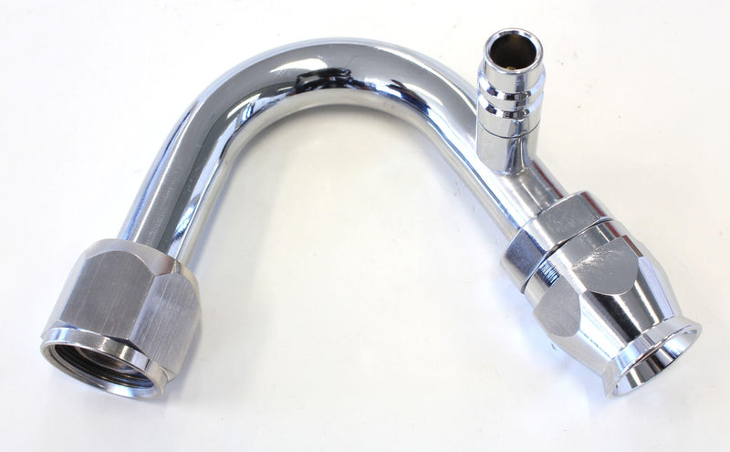Aeroflow A/C 135° Fitting #10 with Charge Port (AFFCE-10135B) AFFCE-10135B