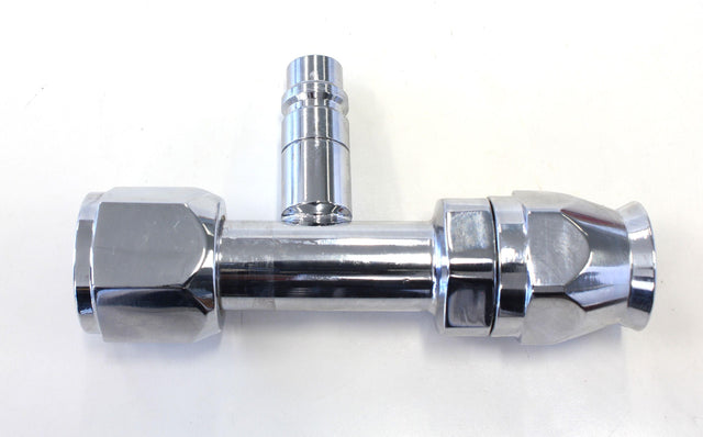 Aeroflow A/C Straight Fitting #10 with Charge Port (AFFCE-10B) AFFCE-10B