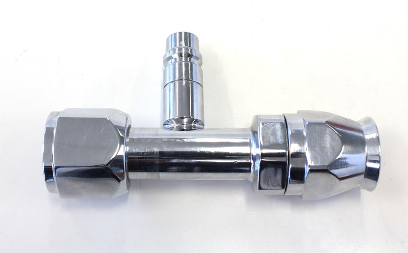 Aeroflow A/C Straight Fitting #10 with Charge Port (AFFCE-10B) AFFCE-10B