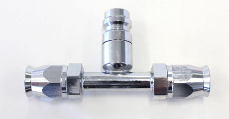 Aeroflow A/C Straight Inline #6 Fitting with Charge Port (AFFCEL-06B) AFFCEL-06B