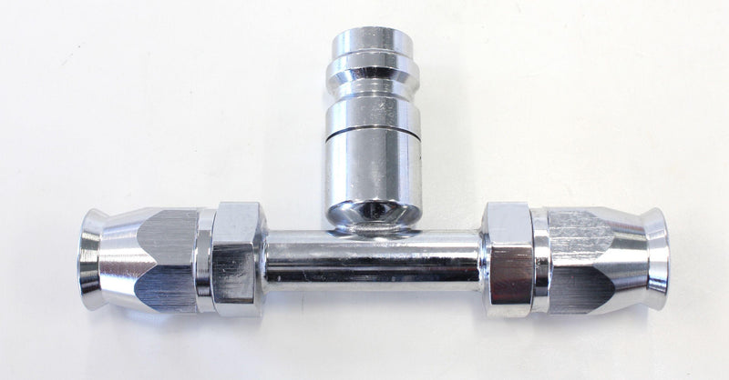 Aeroflow A/C Straight Inline #6 Fitting with Charge Port (AFFCEL-06B) AFFCEL-06B