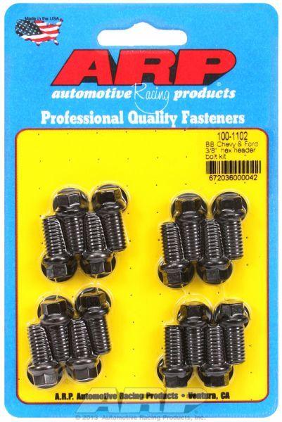 ARP Exhaust Header Bolt Kit, Hex Head Black Oxide (AR100-1102) AR100-1102