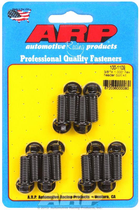 ARP Exhaust Header Bolt Kit, Hex Head Black Oxide (AR100-1109) AR100-1109