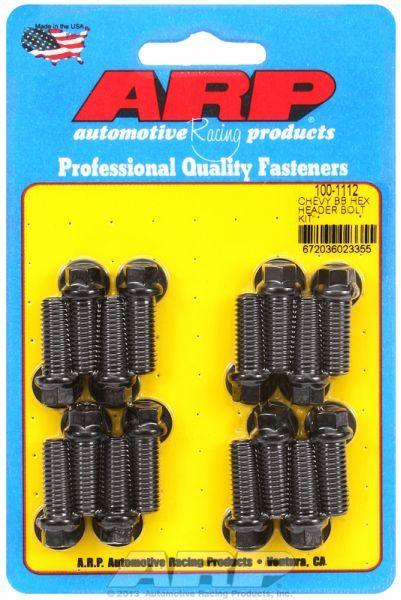 ARP Exhaust Header Bolt Kit, Hex Head Black Oxide (AR100-1112) AR100-1112