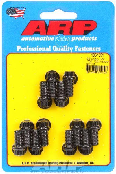 ARP Exhaust Header Bolt Kit, 12-Point Black Oxide (AR100-1201) AR100-1201