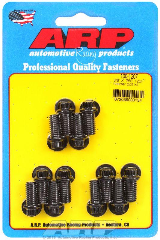 ARP Exhaust Header Bolt Kit, 12-Point Black Oxide (AR100-1207) AR100-1207