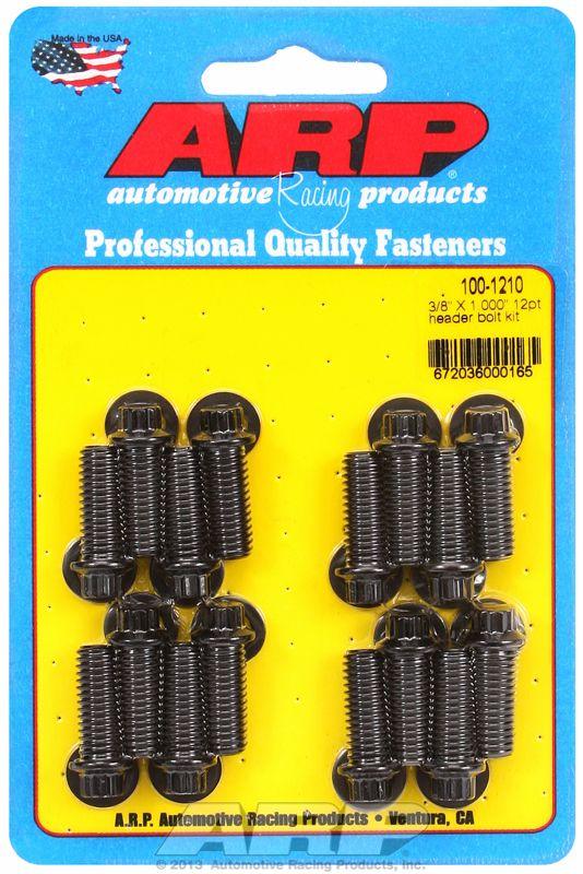 ARP Exhaust Header Bolt Kit, 12-Point Black Oxide (AR100-1210) AR100-1210