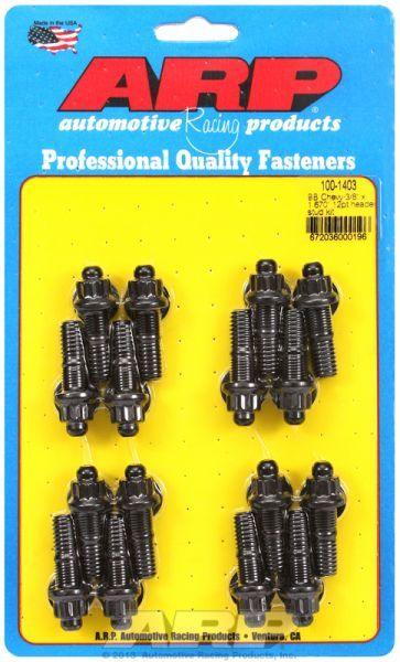ARP Exhaust Header Stud Kit, 12-Point Nut Black Oxide (AR100-1403) AR100-1403