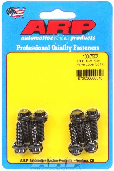 ARP Valve Cover Bolt Kit, 12-Point Head Black Oxide (AR100-7503)
