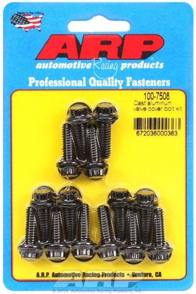 ARP Valve Cover Bolt Kit, 12-Point Head Black Oxide (AR100-7508) AR100-7508