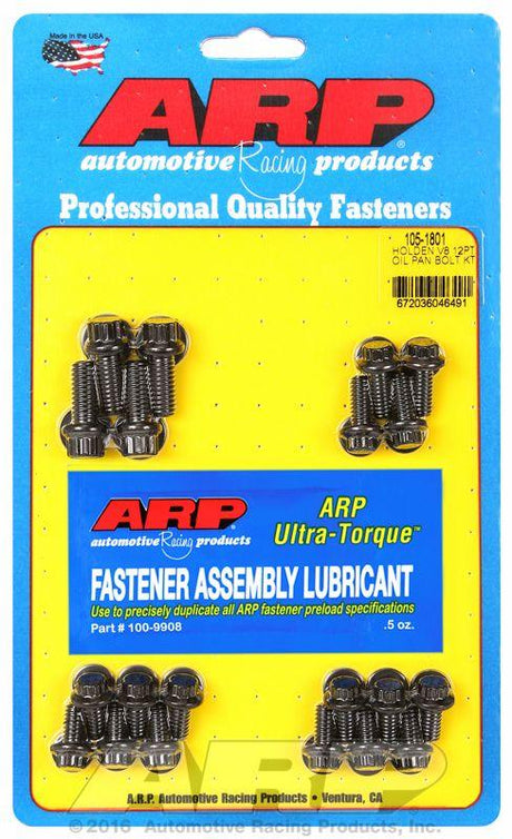 ARP Oil Pan Bolt Kit, 12-Point Black Oxide (AR105-1801) AR105-1801