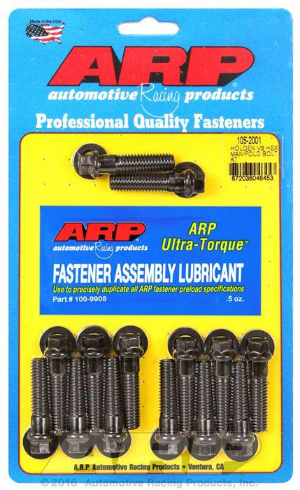 ARP Intake Manifold Bolt Kit, Hex Head Black Oxide (AR105-2001)