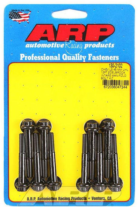 ARP Intake Manifold Bolt Kit, 12-Point Black Oxide (AR130-2102) AR130-2102