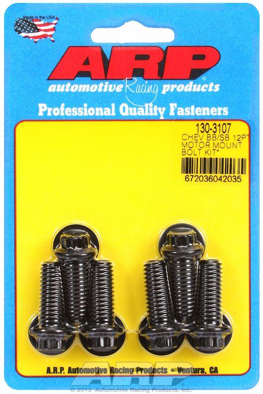ARP Motor Mount Bolt Kit, 12-Point Head Black Oxide (AR130-3107) AR130-3107