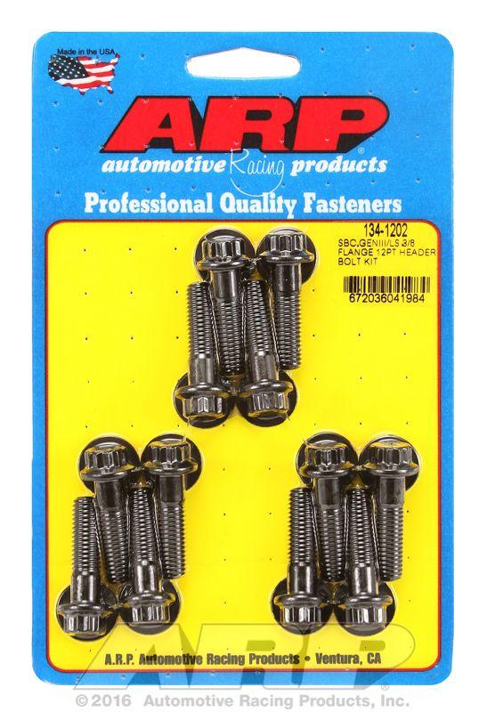 ARP Exhaust Header Bolt Kit, 12-Point Black Oxide (AR134-1202) AR134-1202